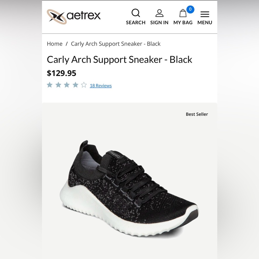 Aetrex Carly Arch Support Sneakers